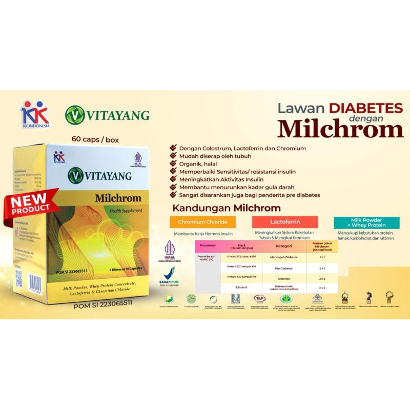 1 Box Vitayang Milhcrom penurun gula darah (diabetes)