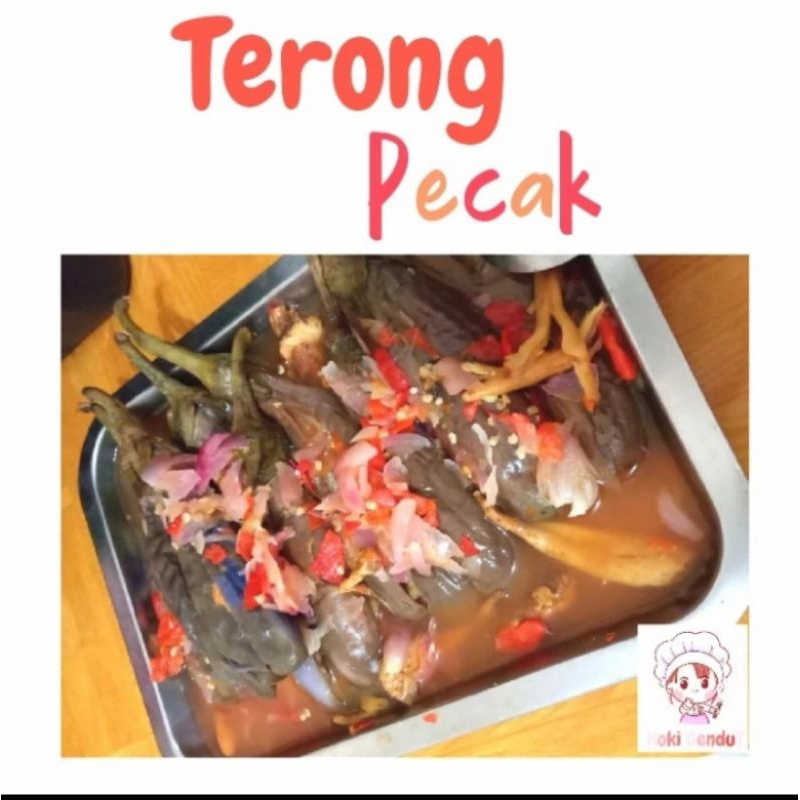 

terong pecak pedas segar makanan siap saji lauk matang makanan rumahan