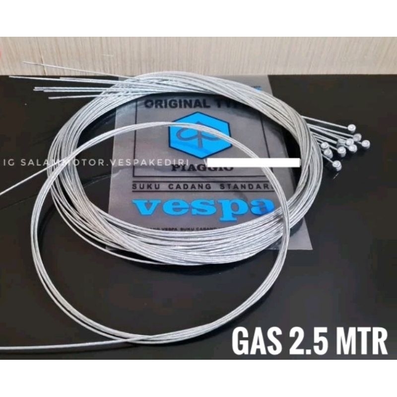 kabel dalam gas vespa panjang 2.5 meter kabel dalam gas kontan vespa klasik