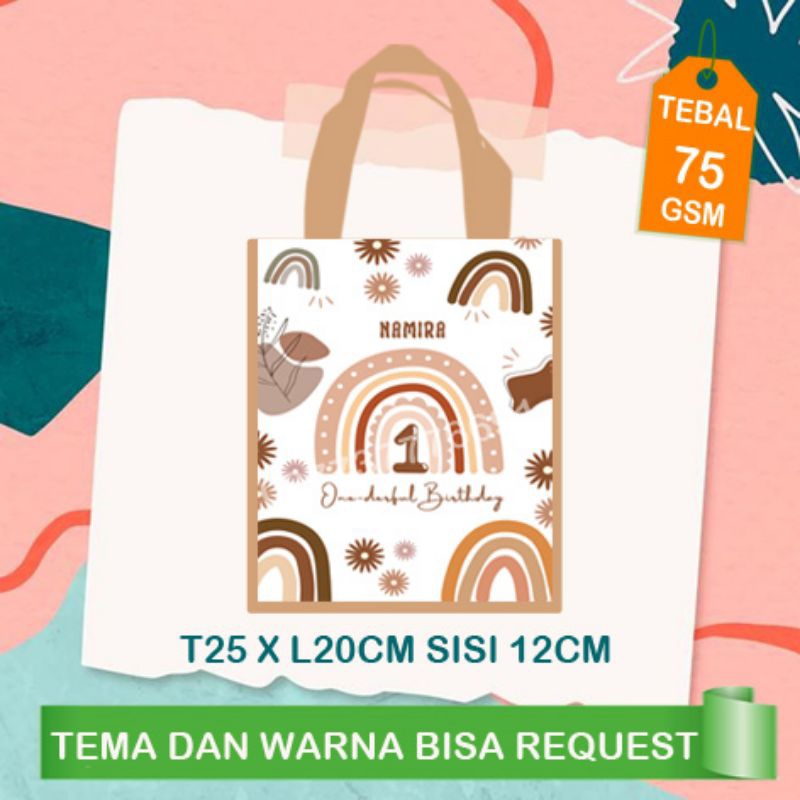 

tas ulang tahun rainbow boho/goodie bag ultah anak rainbow