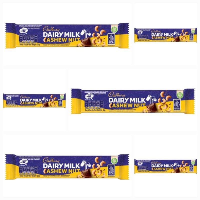 

Cadbury Dairy Milk Cashew Nut Cokelat Susu Dengan Kacang Mete 30 GR