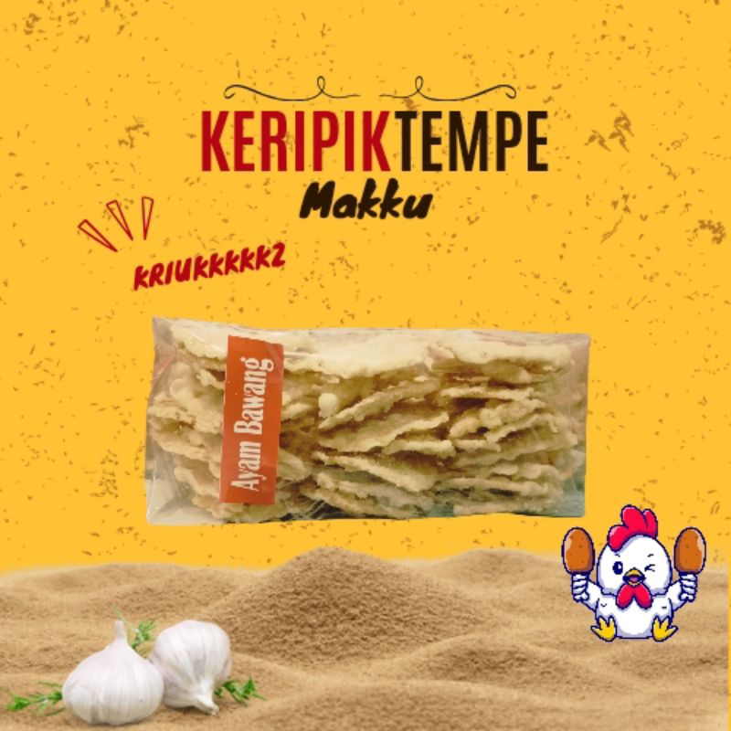 

Keripik Tempe Rasa Ayam Bawang | Camilan Tempe | Makanan Ringan Khas Malang MAKKU