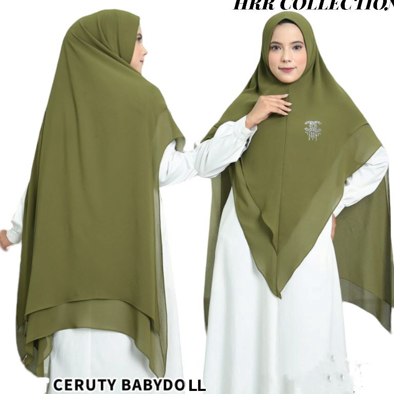 Paling Dicari   KHIMAR SAHLA PAYET  HIJAB 2 LAYER PARI  JILBAB 2 LAYER CERUTI BABY DOLL