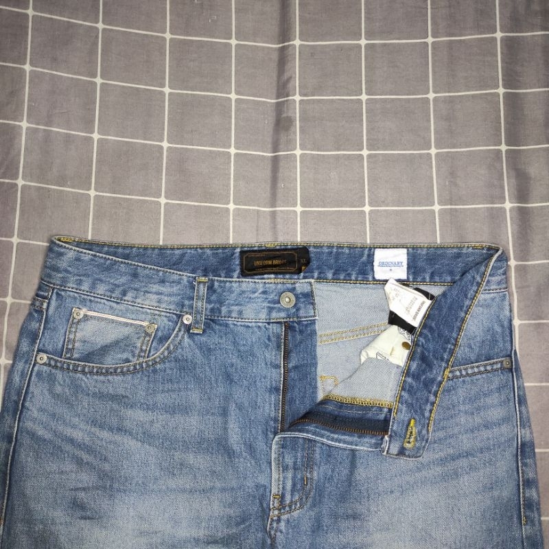 celana panjang jeans uniform bridge Redline salvage size 38 original second