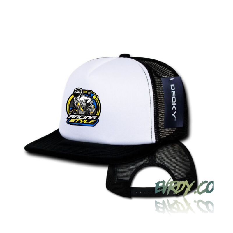 Topi Snapback Jaring Racing Balap - Topi Trucker Racing Style KTC RCB
