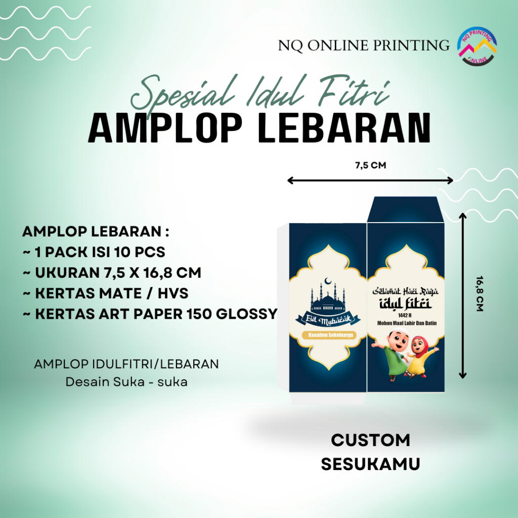 

Amplop Lebaran / Amplop Lebaran Custom / Amplop Idul Fitri CUSTOM DESAIN SUKA SUKA