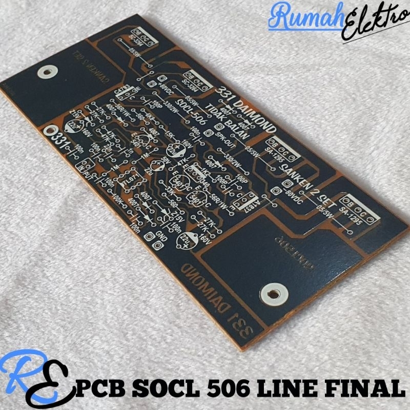 PCB SOCL 506 dengan Line TR Final SANKEN 2 Set Tipe 331