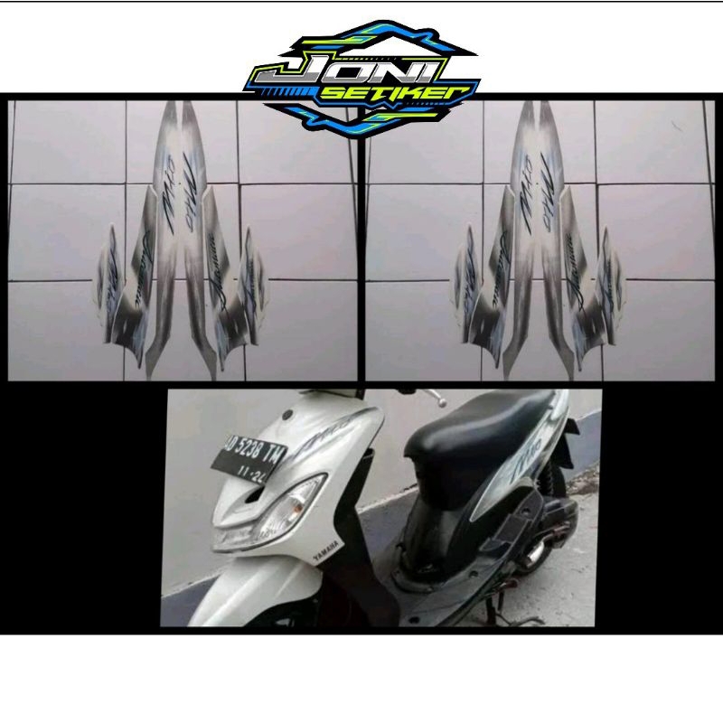 Stiker Striping Lis Les Body Motor Yamaha Mio Sporty 2009 Cw Putih