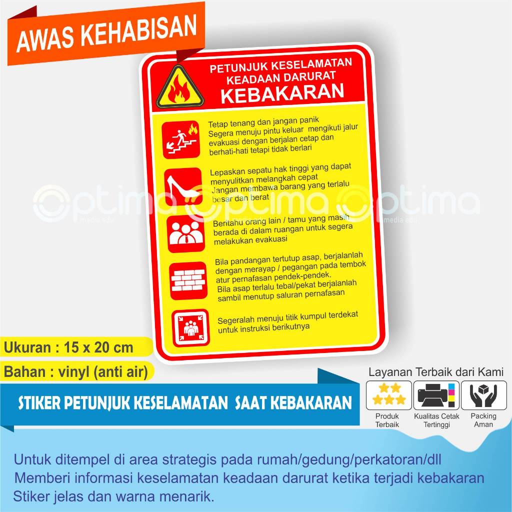 

CETAK STIKER KESELAMATAN SAAT TERJADI KEBAKARAN