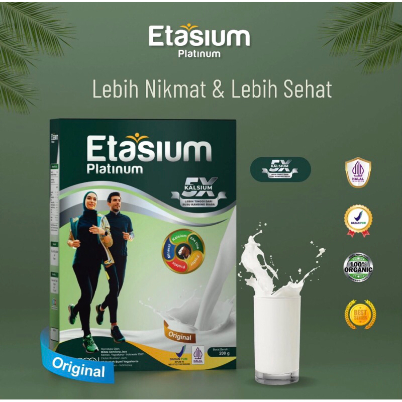 

Etasium Platinum Susu kambing Etawa/ Rasa Jahe,Original,Gula Aren