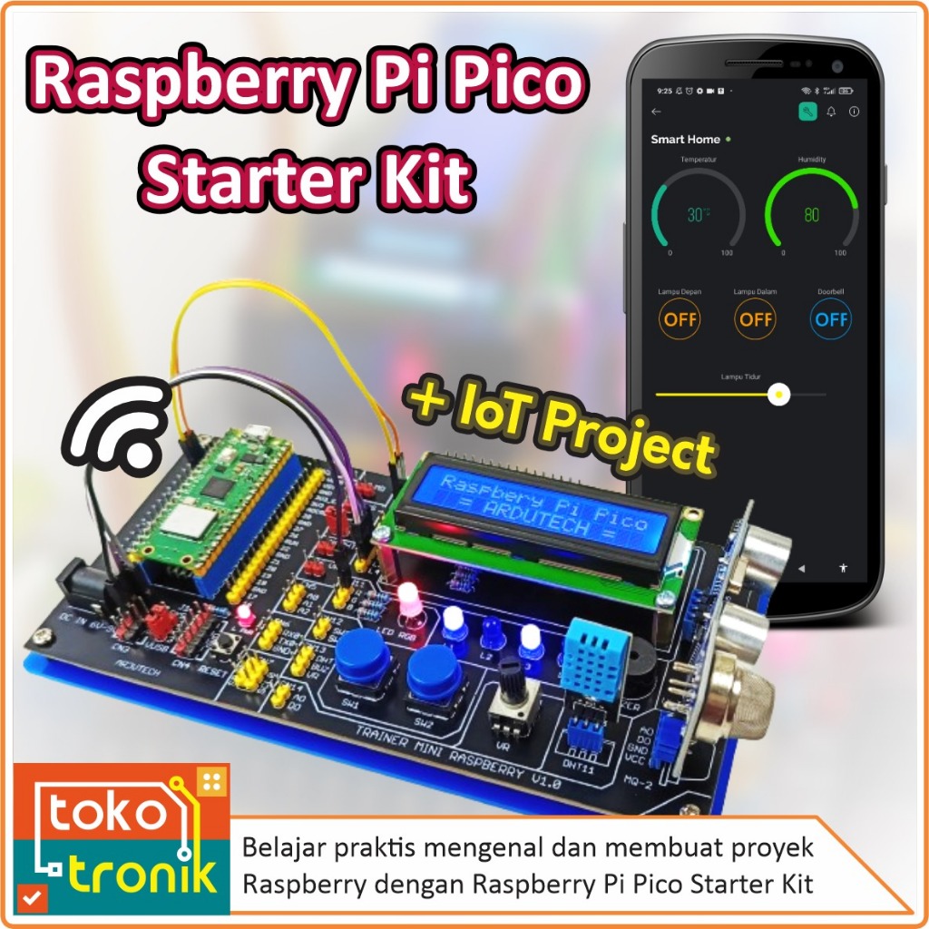 Raspberry Pi Pico Starter Kit - Paket lengkap belajar Raspberry