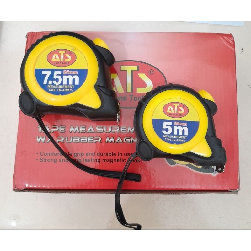Meteran Rol ATS 5 7.5 m - ATS Magnet Karet Autolock - Meteran Roll Gulung - Measurement