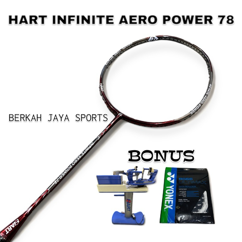 RaketHart infinite Aero Power 78 100% Original Bisa COD Seluruh Indonesia