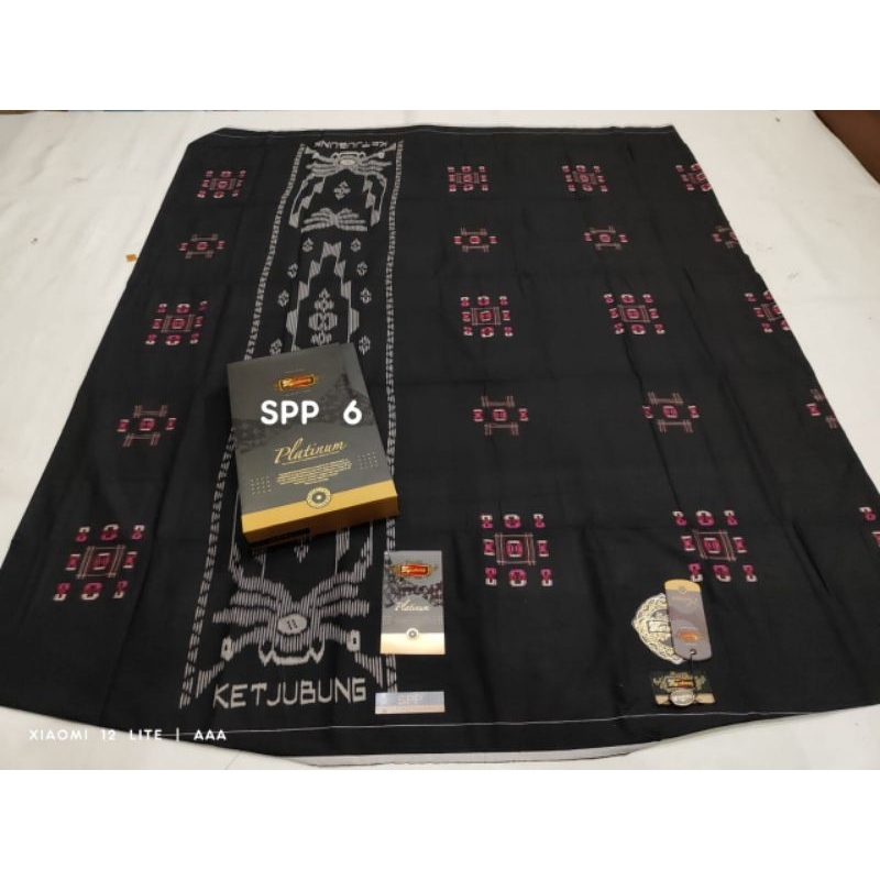 SARUNG KETJUBUNG PLATINUM SPP (SONGKET PANCINGAN POLOS) HITAM