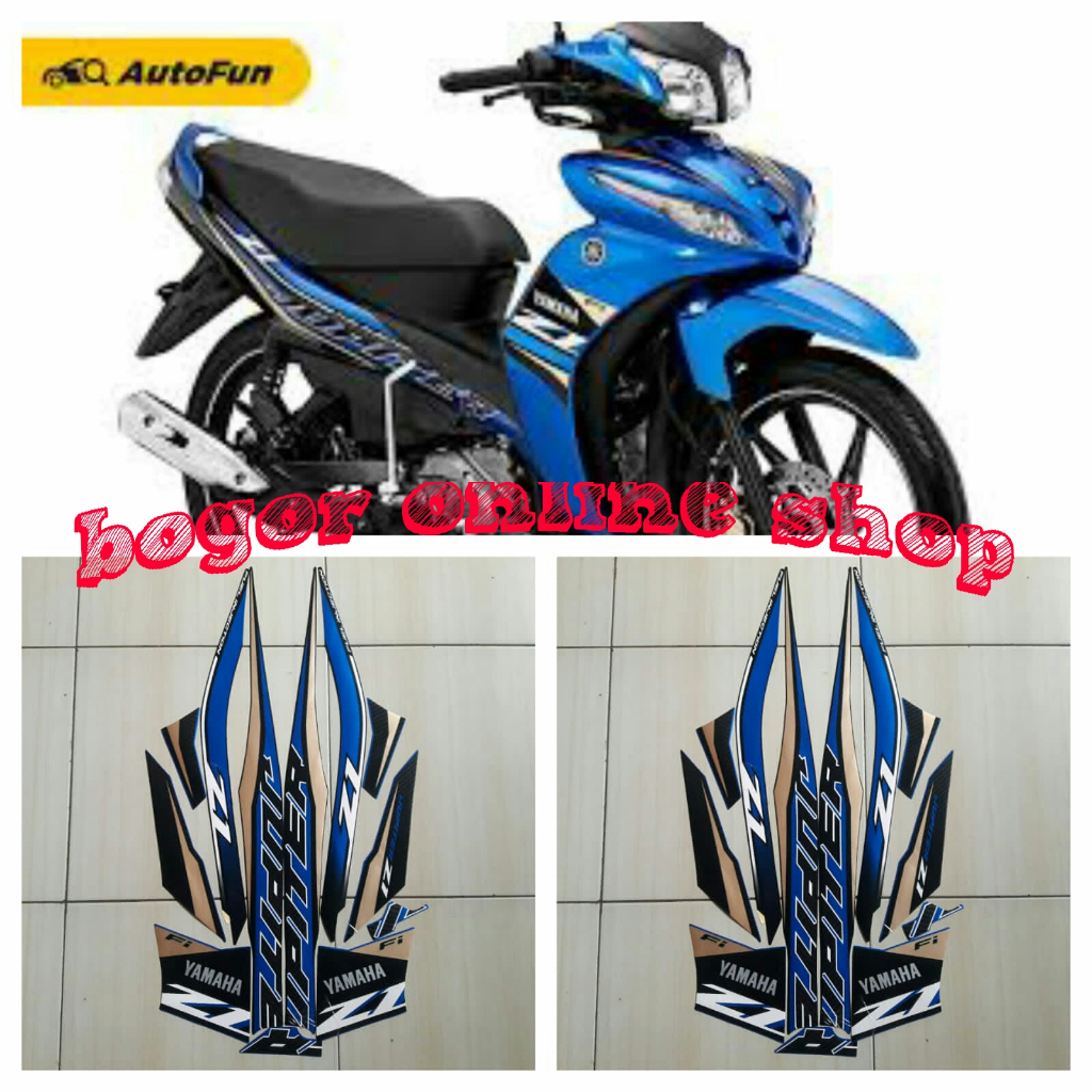 stiker striping motor jupiter z1 2021 hitam-biru