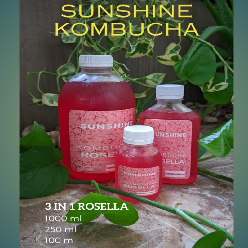 

Sunshine kombucha Rosella 3in1(1000ml,250ml,100ml)