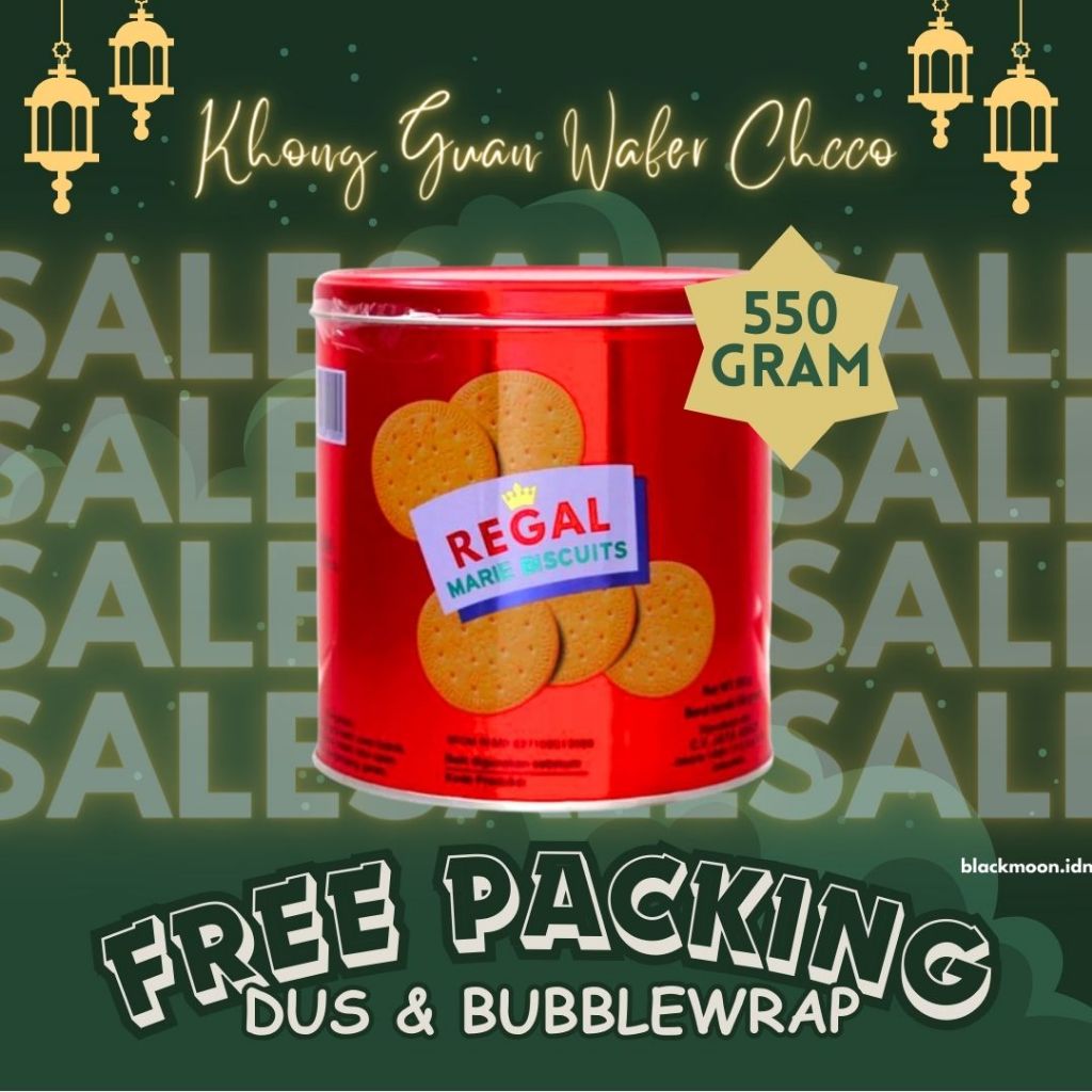 

FREE BUBBLEWRAP & DUS !! Regal Marie Kue Marie Kaleng Snack Kue Lebaran 550 Gram