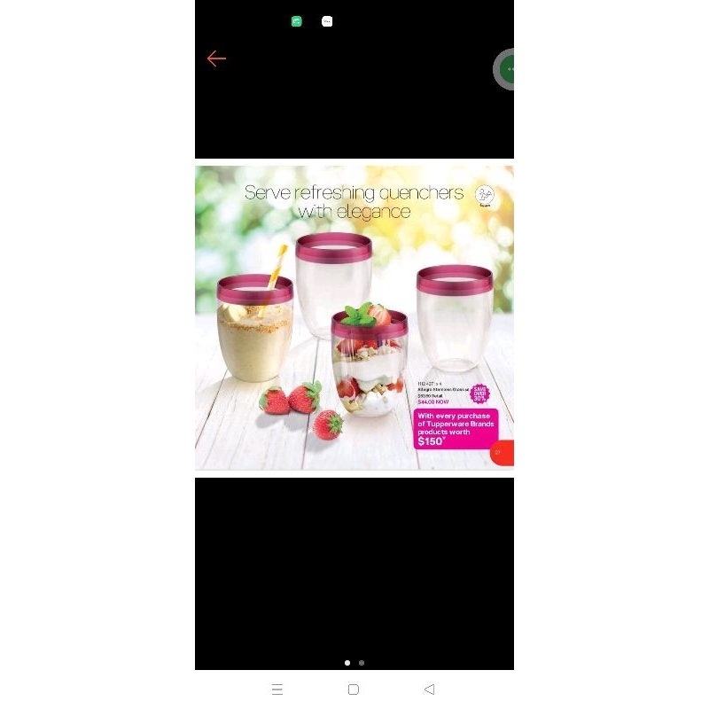 gelas kristal Tupperware allegra glass Tupperware ECER
