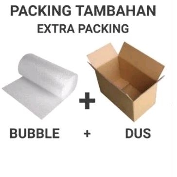 

paking tambahan bubble dan dus