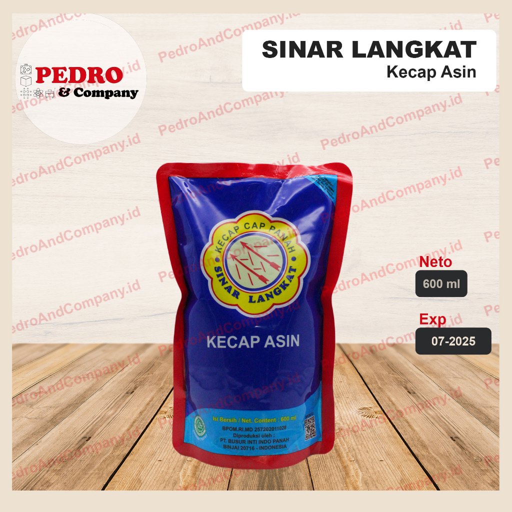 

Kecap asin cap panah sinar langkat 600 ml Refill plastik soy sauce