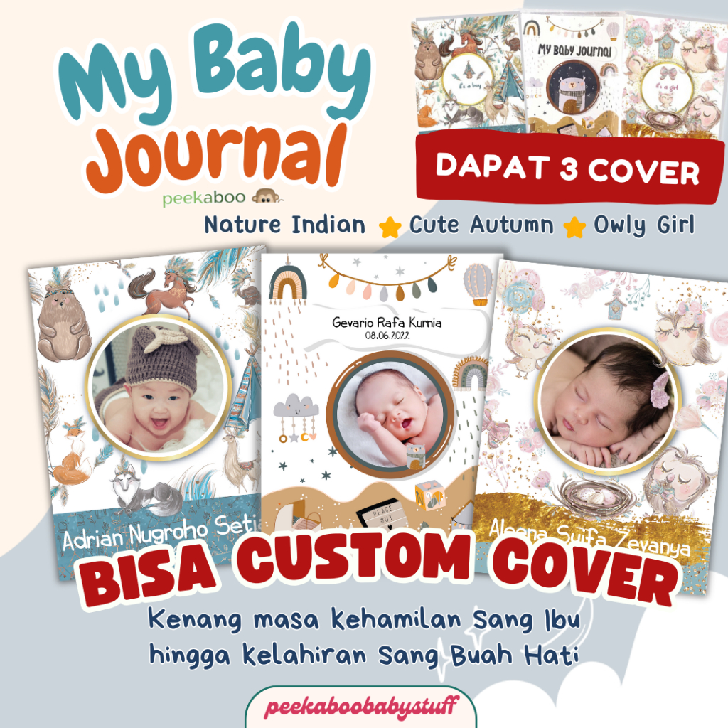 

BABY JOURNAL EXCLUSIVE "ADVENTURE SERIES" BOY/GIRL (BUKU JURNAL BAYI)