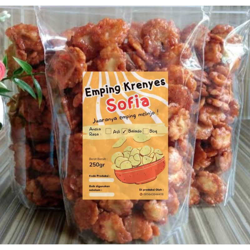 

Emping melinjo pedas manis