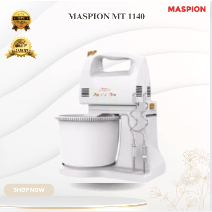 MASPION STAND MIXER MT 1140/MIXER+MANGKUK TERMURAH/MT1140/MT-1140/MT 1140/MASPION STAND MIXER 2L