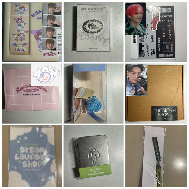 WTS Photocard pc Jeno NCT Dream SMCU Suwon Badge Sealed Glass Cup Sanrio Fabric Jaemin Catur DS Drea