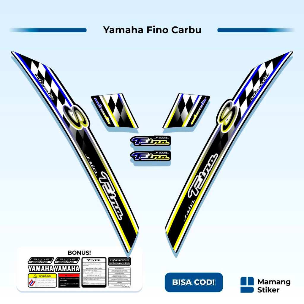 Striping Fino Karbu Classic Variasi (32) Thailand Vietnam 2012 2013 Full Body 125 Fino Lama