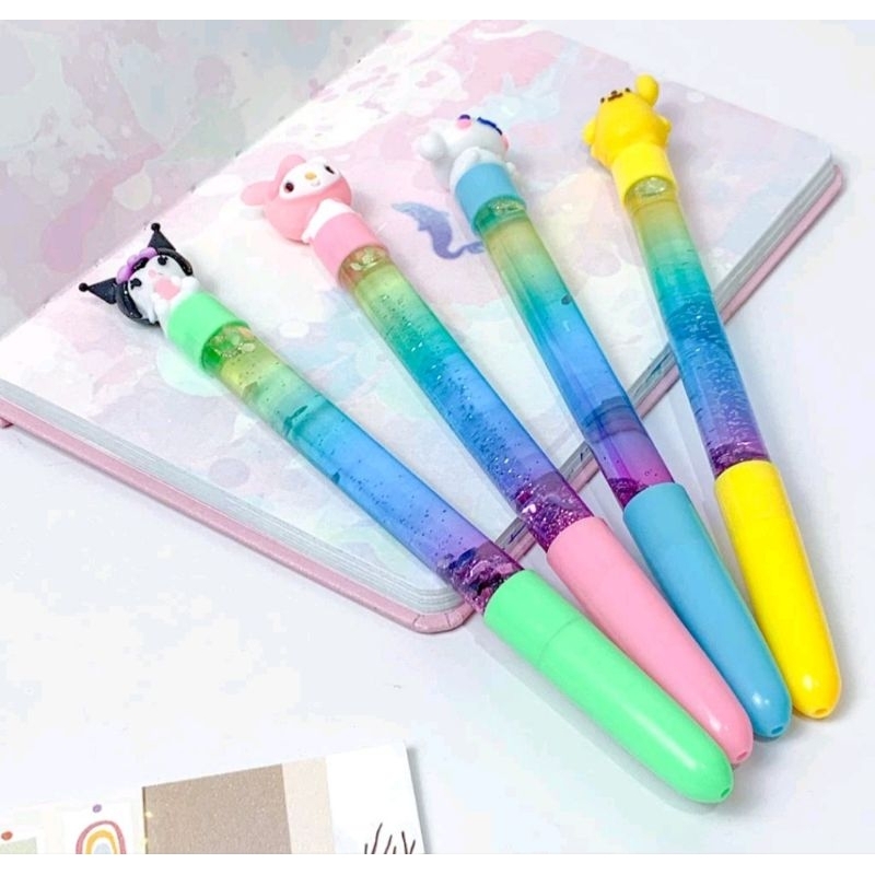 

Pen Gel Karakter HelloKitty dan Tayo Glitter