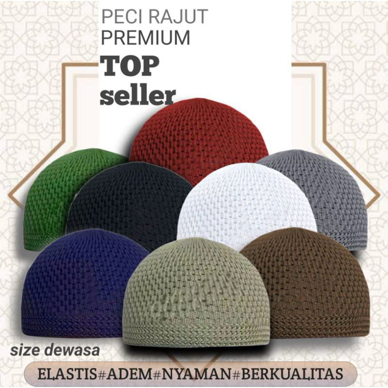 PECI RAJUT PREMIUM PECI DEWASA PECI RAJUT PRIA Peci Murah Peci Rajut Anak Peci Dewasa Peci Berkialit