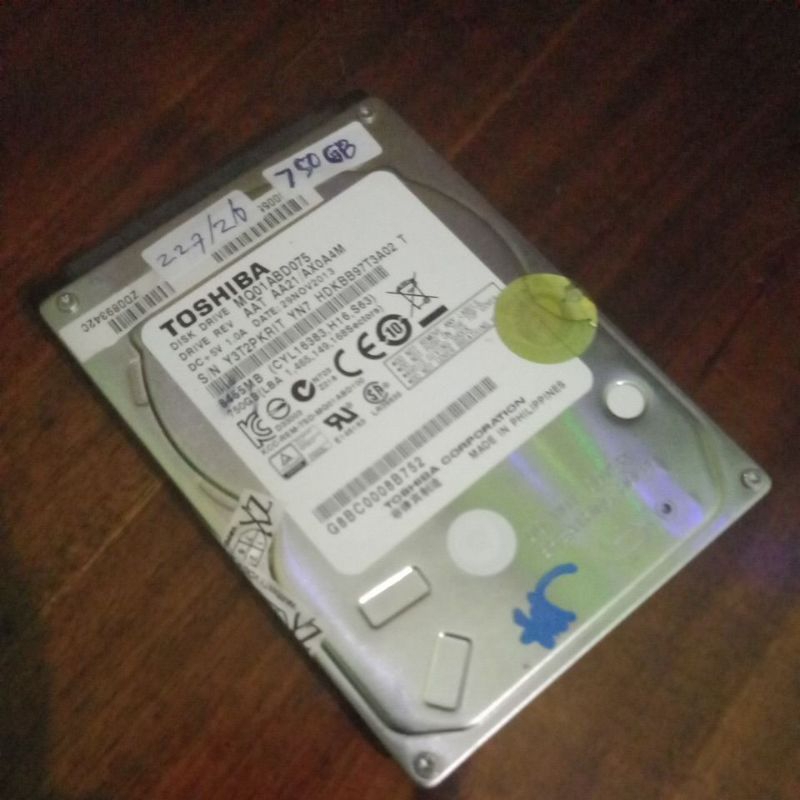 hdd/harddisk copotan laptop 750gb 640gb 320gb 240gb 160gb preloved sehat 100% ukuran 2.5"