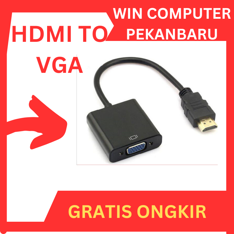 CONVERTER HDMI TO VGA / KONEKTOR HDMI TO VGA / KABEL HDMI TO VGA