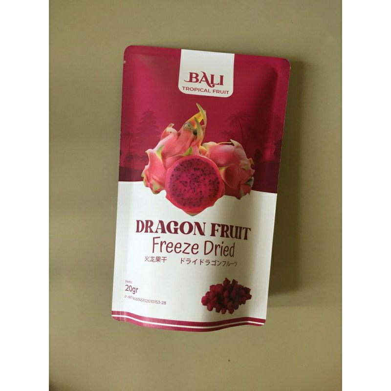 

Bali tropical fruit dragon fruit freeze dried 20gr // buah naga kering 20gr