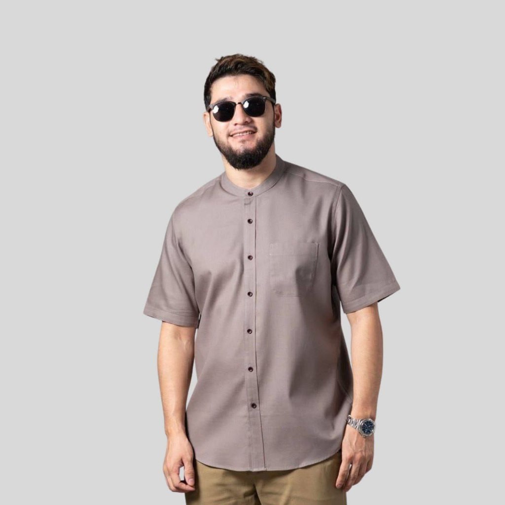 GARANSI Baju Kemeja Koko Lengan Pendek Polos Jumbo Big Size XXXL XXXXL XXXXXL Toyobo Navy Coksu