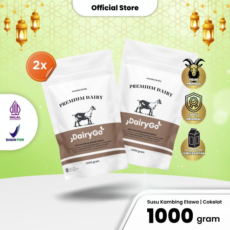 

2X DiaryGo Susu Kambing Etawa Rasa Coklat 1 kg
