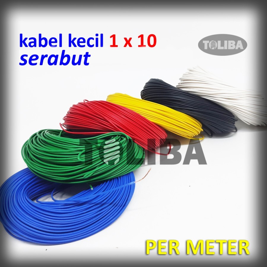 kabel kecil kabel serabut 1x10 kabel elektronik kabel tunggal serabut - Putih