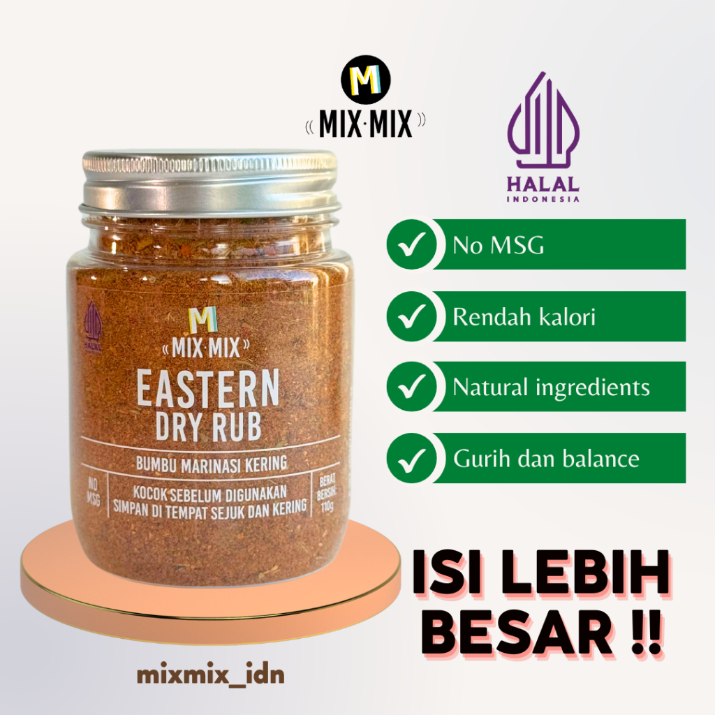 

Mixmix Eastern Dry Rub Bumbu Marinasi Serba Guna 110 GRAM