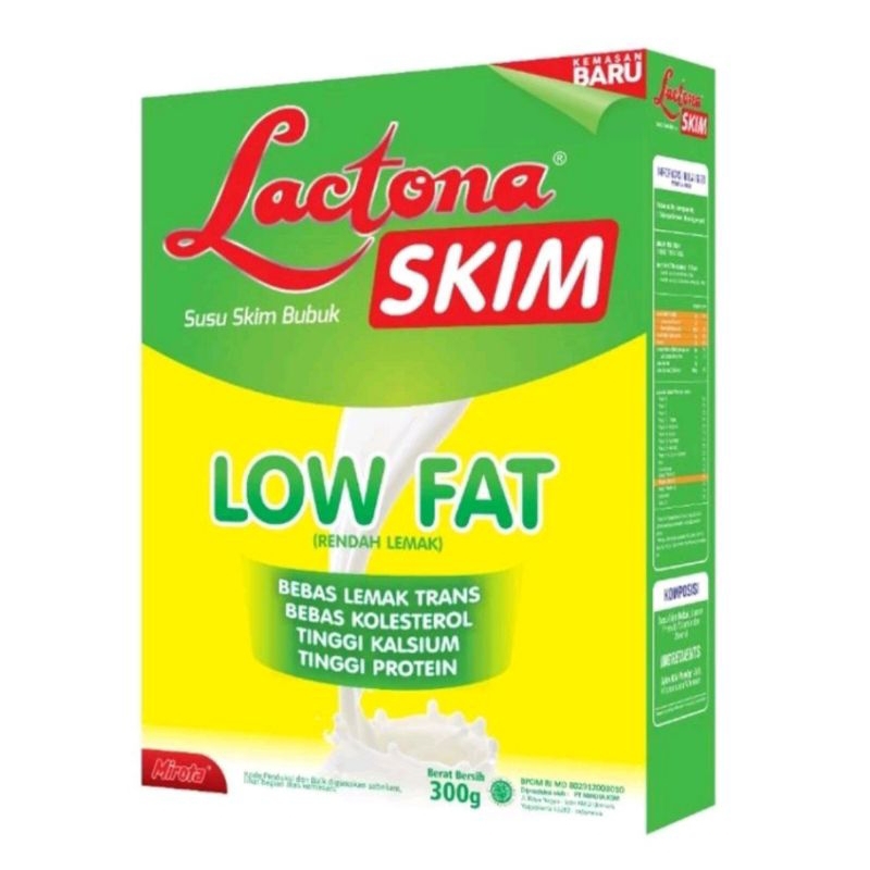 

Lactona SKIM Low fat, Susu rendah lemak 300gr