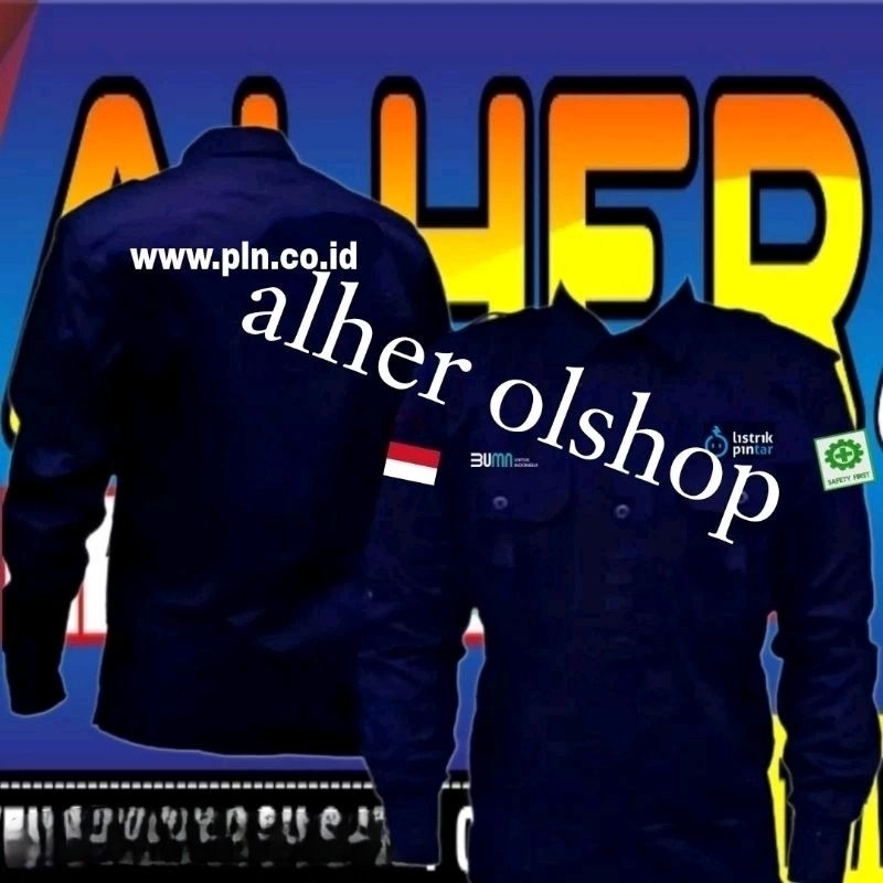 kemeja listrik pintar baju listrik pintar seragam listrik pintar Pdh listrik pintar kemeja PLN baju 