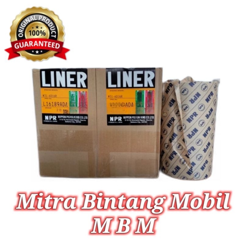 Liner Boring Cylinder Fuso PS190 6D16 Asli Merek NPR Japan L16189ADA 1Set
