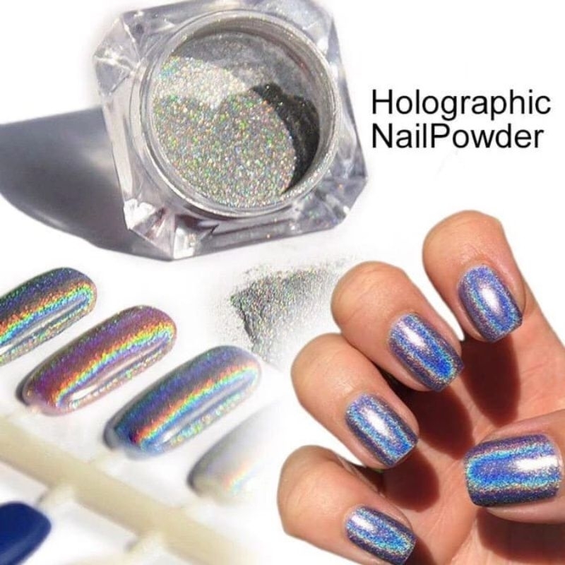 Hologram Powder / Bubuk Hologram Nail Art Chrome Glitter