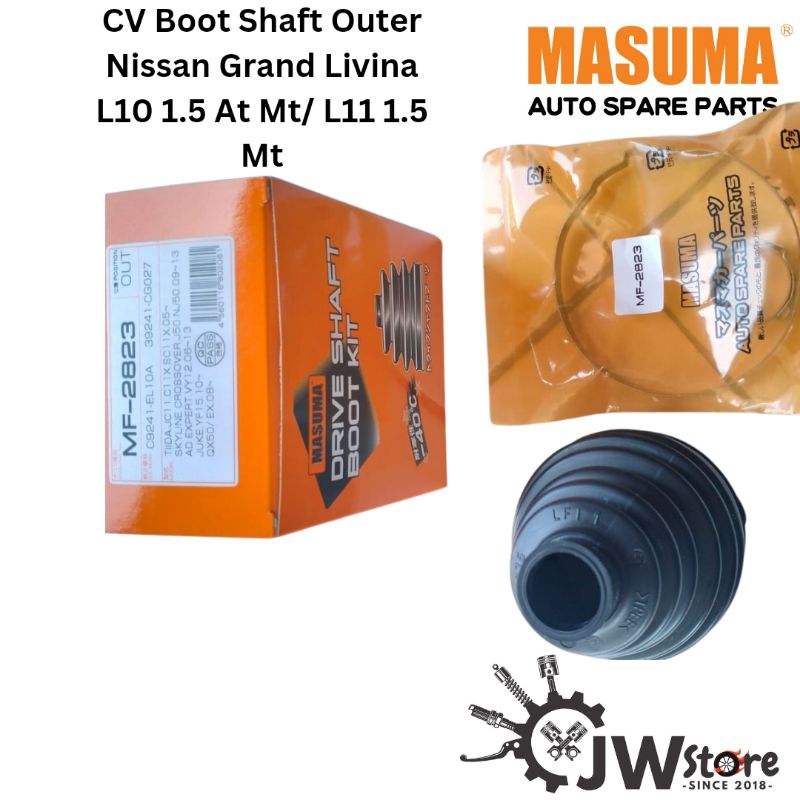 CV Boot Shaft Luar Nissan Grand Livina Metic Manual L10 L11 1,5cc Masuma Japan MF-2823