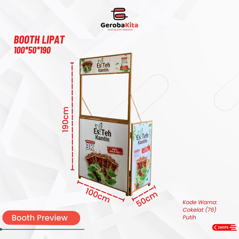 Booth Lipat 100x50x190 Full Branding
