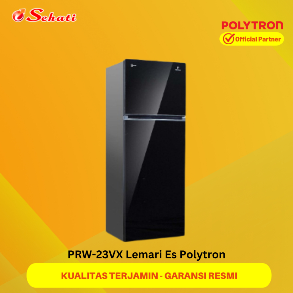 POLYTRON PRW-23VX Lemari Es Polytron Kulkas 2 Pintu Belleza Jumbo Inverter 220 Liter Inverter