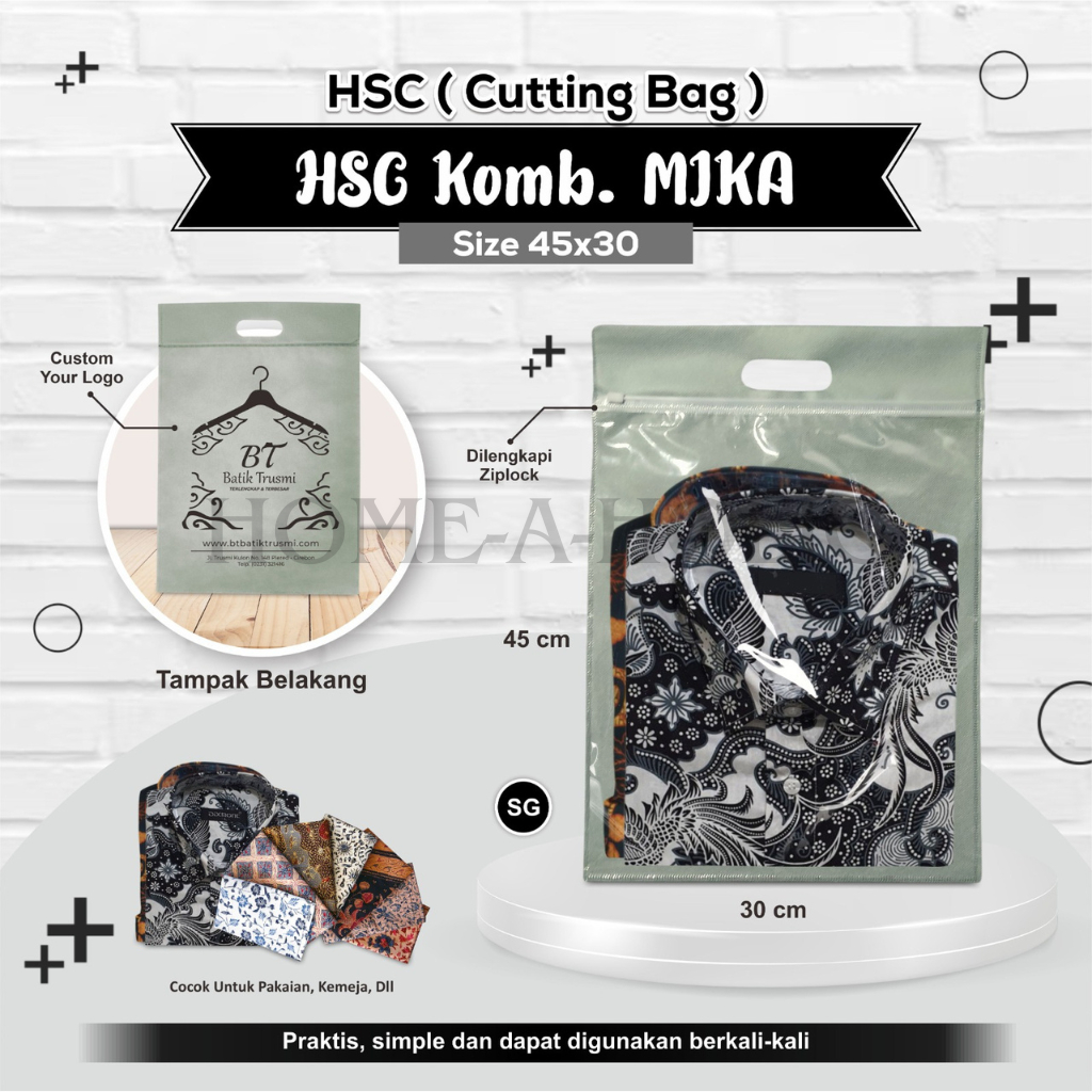 

HSC 45x30 Tas Souvenir Spunbond Kombinasi Mika dengan Ziplock / Custom Kantongan Tas Souvenir Kado Hadiah / Tas Spunbond Oval