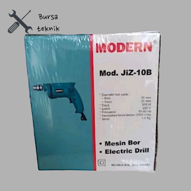(COD) Mesin bor 10mm modern JIZ-10B mesin bor listrik 10mm modern