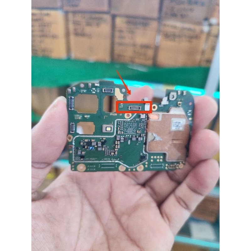 soket kamera depan Oppo a15 / konektor kamera depan Oppo a15 ( yg nempel di mesin )