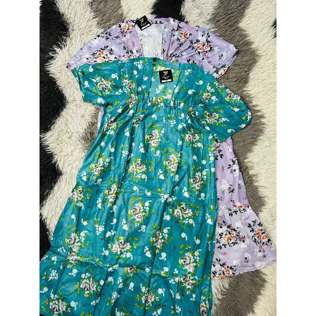 YR.Dress Daster Diandra Pendek Motif Bunga LILY BAHAN RAYON