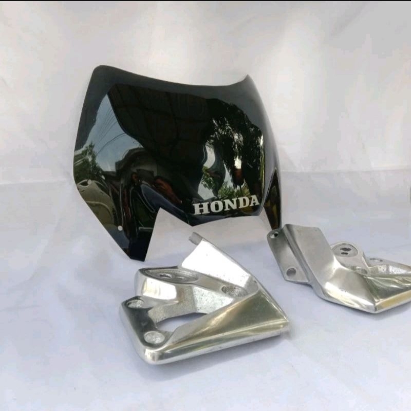 VISOR TIGER TIREV REVO KACA HITAM SET KUPINGAN BARONG